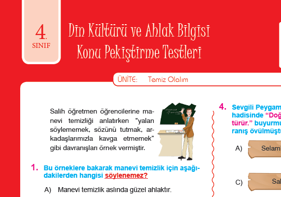 Her Sinif Duzeyinde Din Kulturu Ve Ahlak Bilgisi Yaprak Testleri