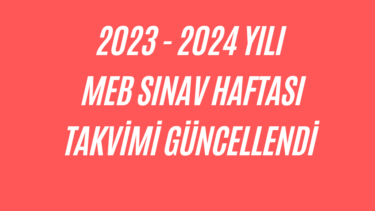meb sinav takvimi